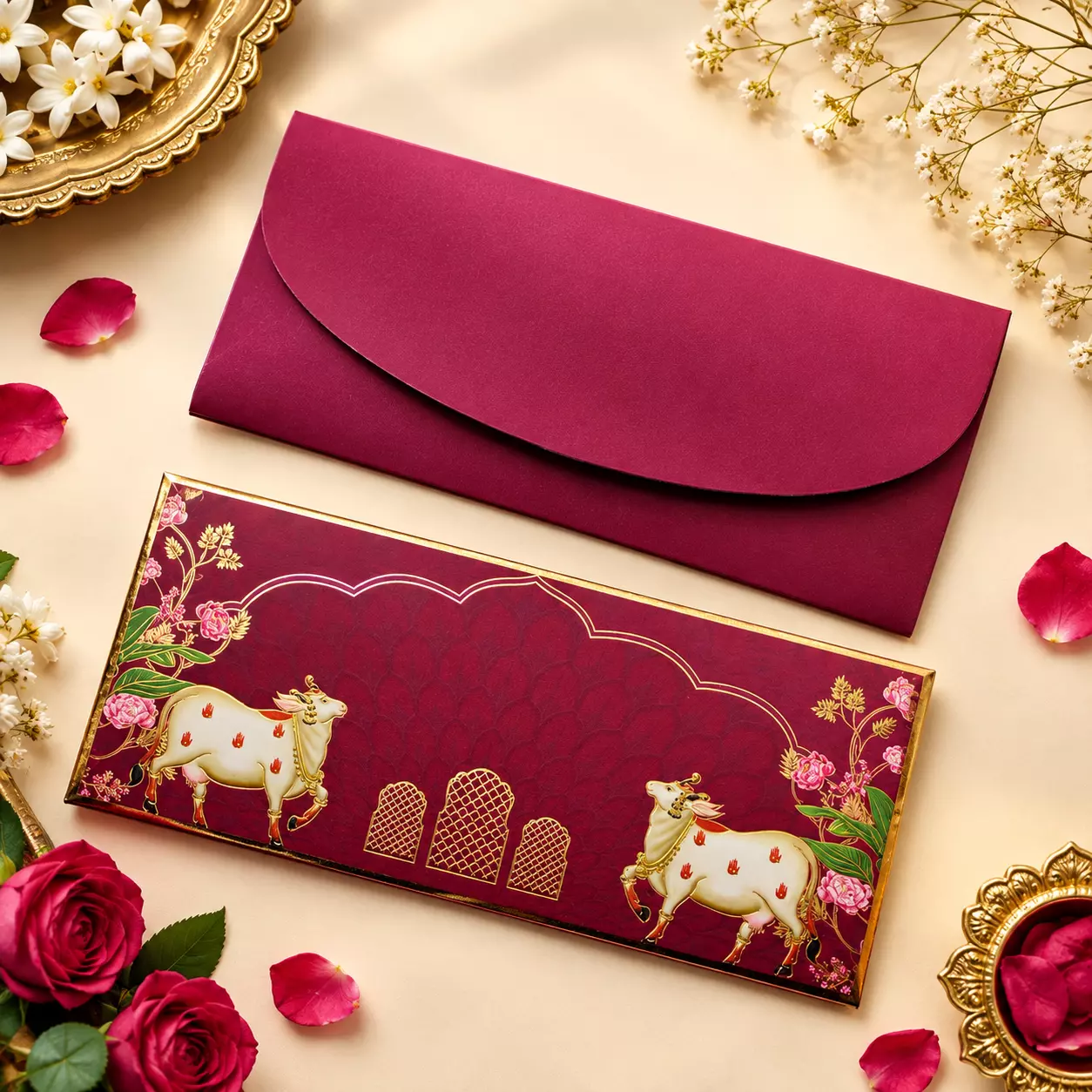 Shubh Gau Heritage – Premium Traditional Envelope